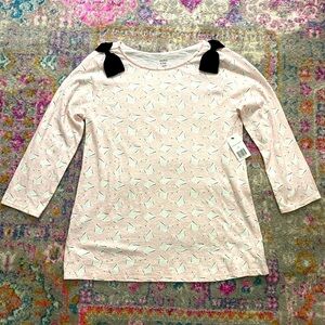 Girls🎀 NEW Beautiful Crown & Ivy Swan Shirt w/BOWS